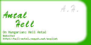 antal hell business card